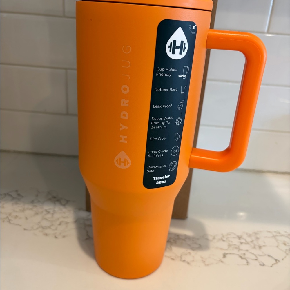 HydroJug Tangerine Traveler 40oz